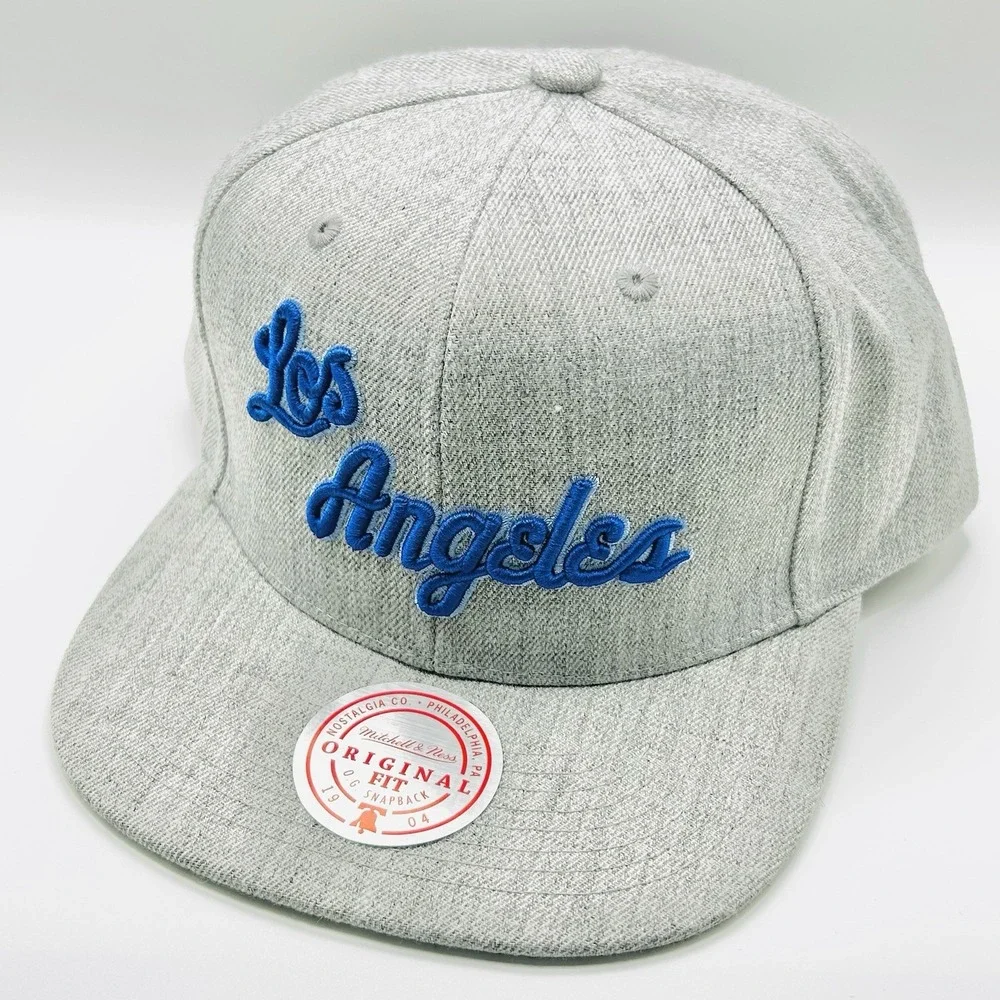 Los Angeles Lakers Mitchell & Ness Heather Hat Cap Snapback Adjustable NBA Gray